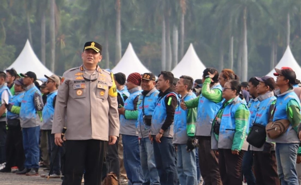 Komunitas Ojeg Online Tanjung Priok, Hadiri Apel Ojol Kamtibmas di Monas