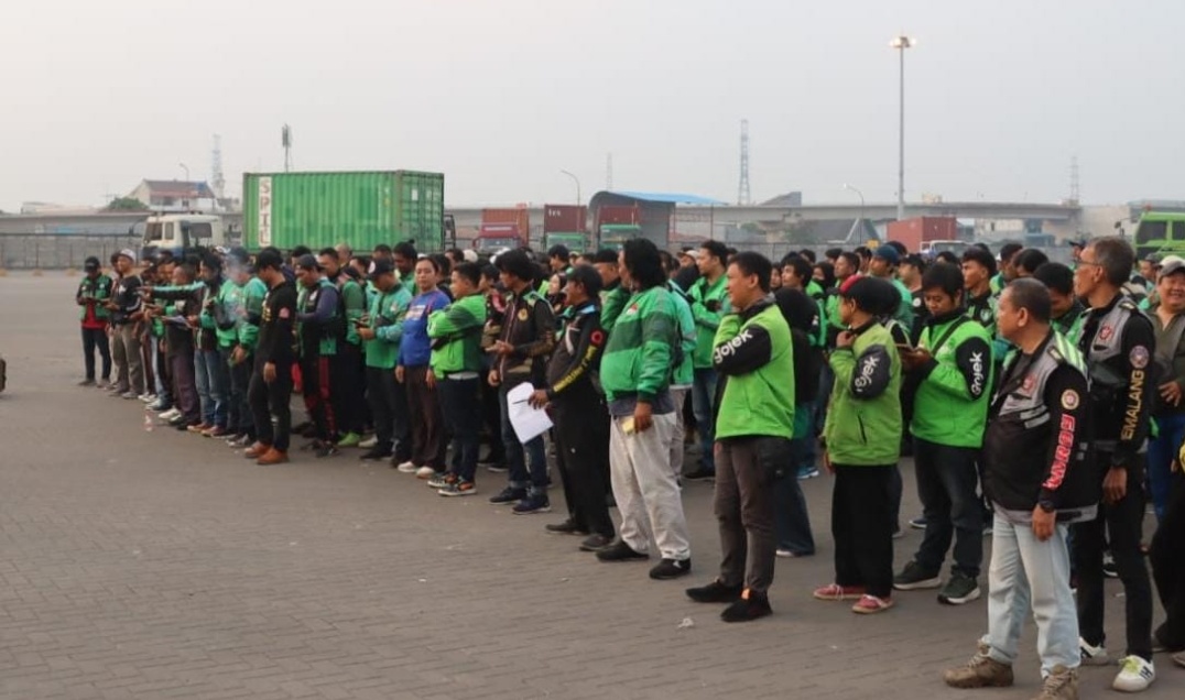 Komunitas Ojeg Online Tanjung Priok, Hadiri Apel Ojol Kamtibmas di Monas